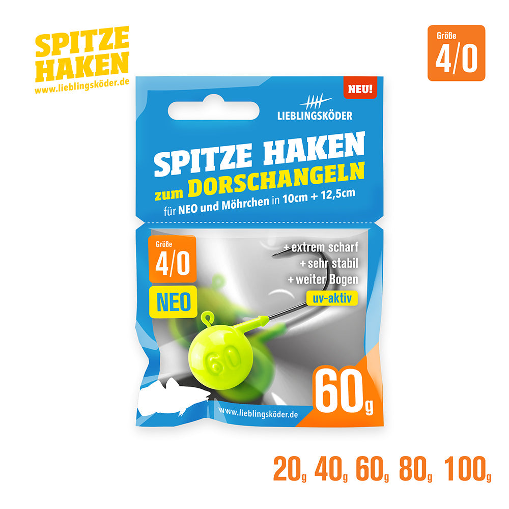 Lieblingskoeder Spitze Haken 40 NEO Dorschangeln 40 g