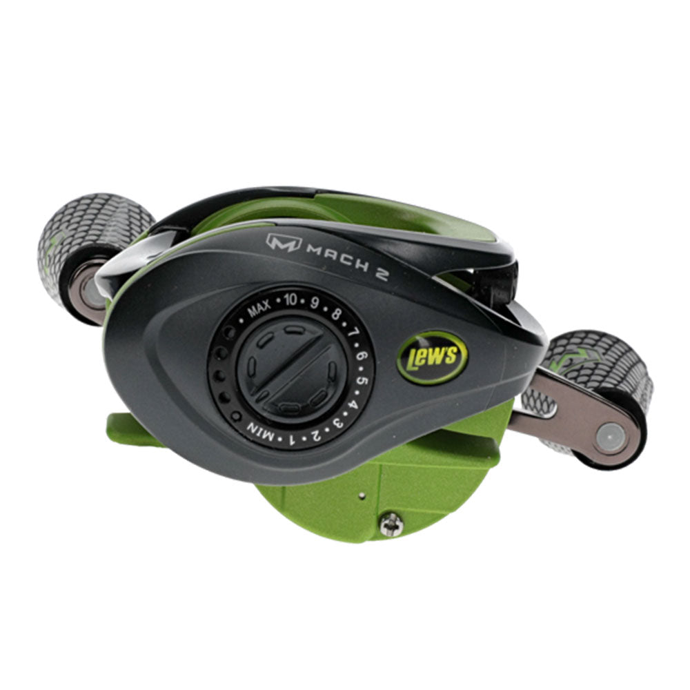 Lews-Mach-2-Baitcast-Seitansicht-Logo