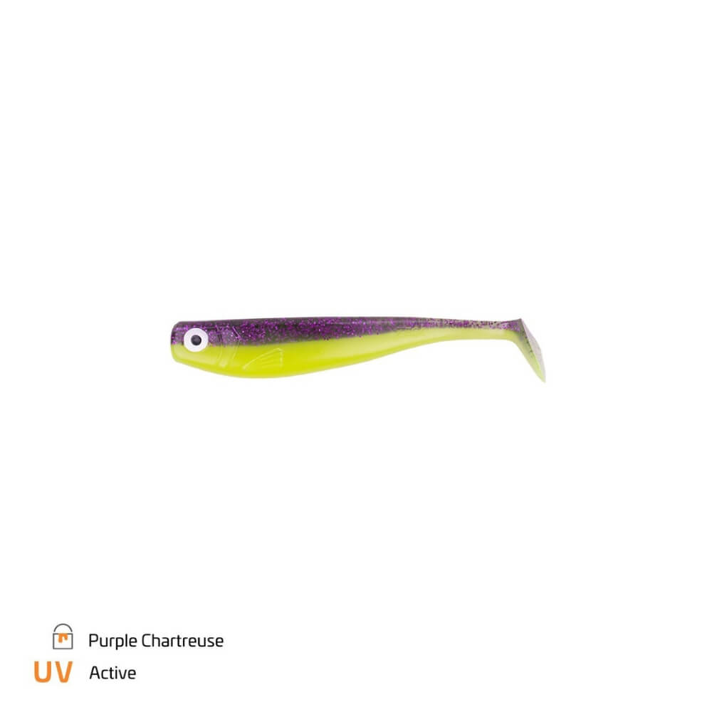 Zeck Hänels ZANDER Gummi 9 cm Purple Chartreuse
