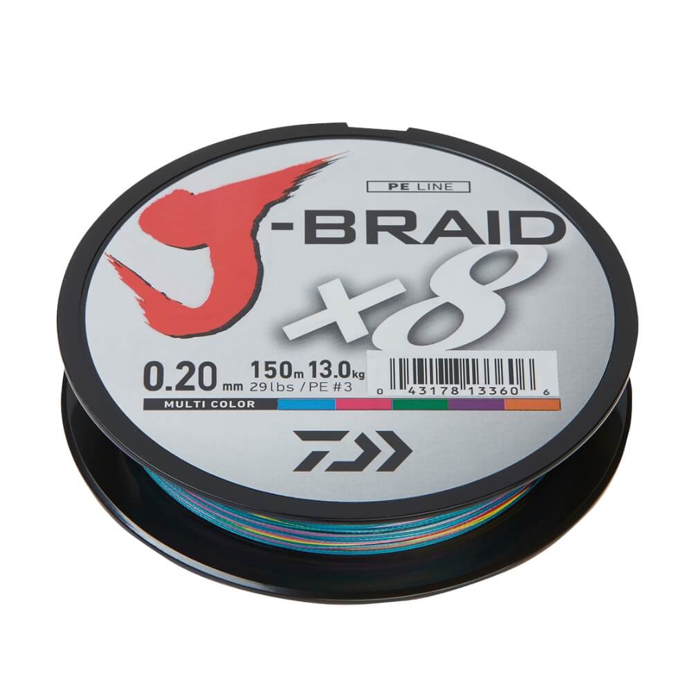 Daiwa J-Braid X8 (Multi-Color) / 150 m Spule