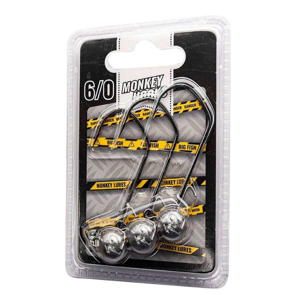 Monkey Lures Monkey Hooks 6/0 Raw Verpackung