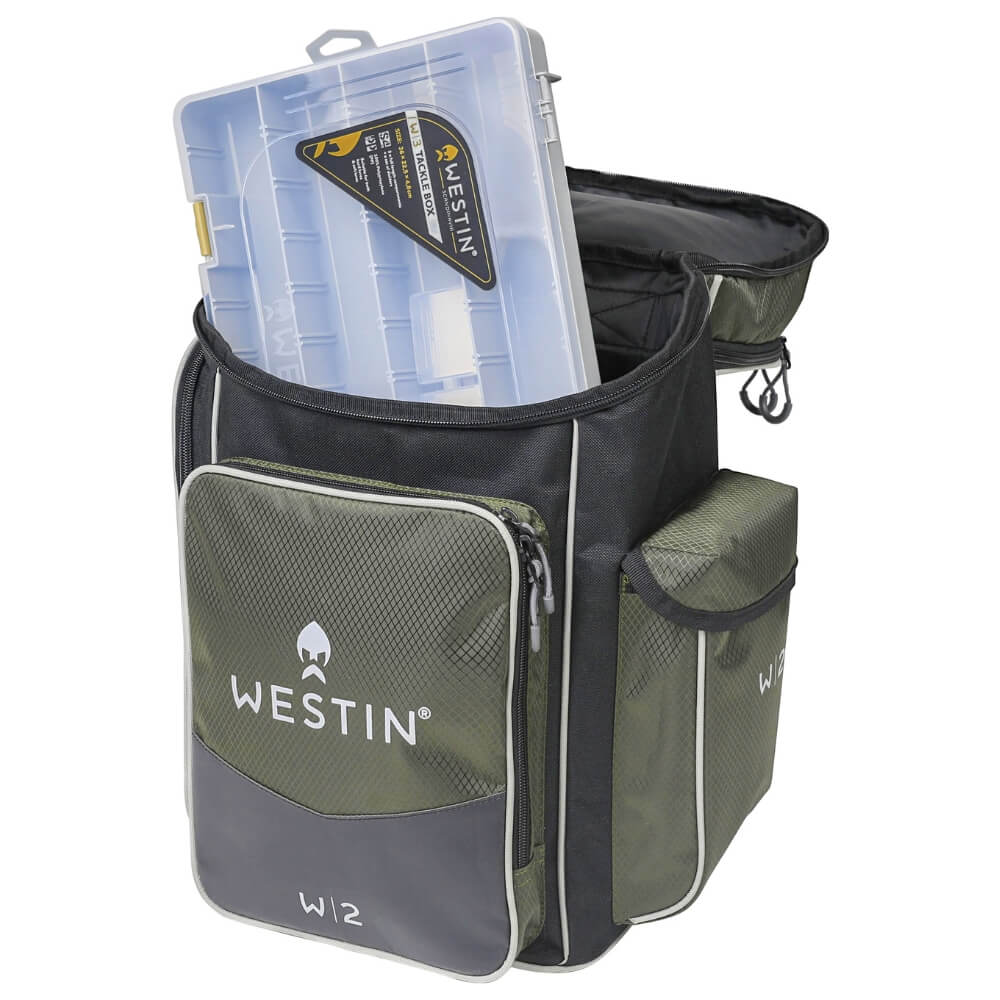 Westin W2 Backpack geöffnet mit Köderbox