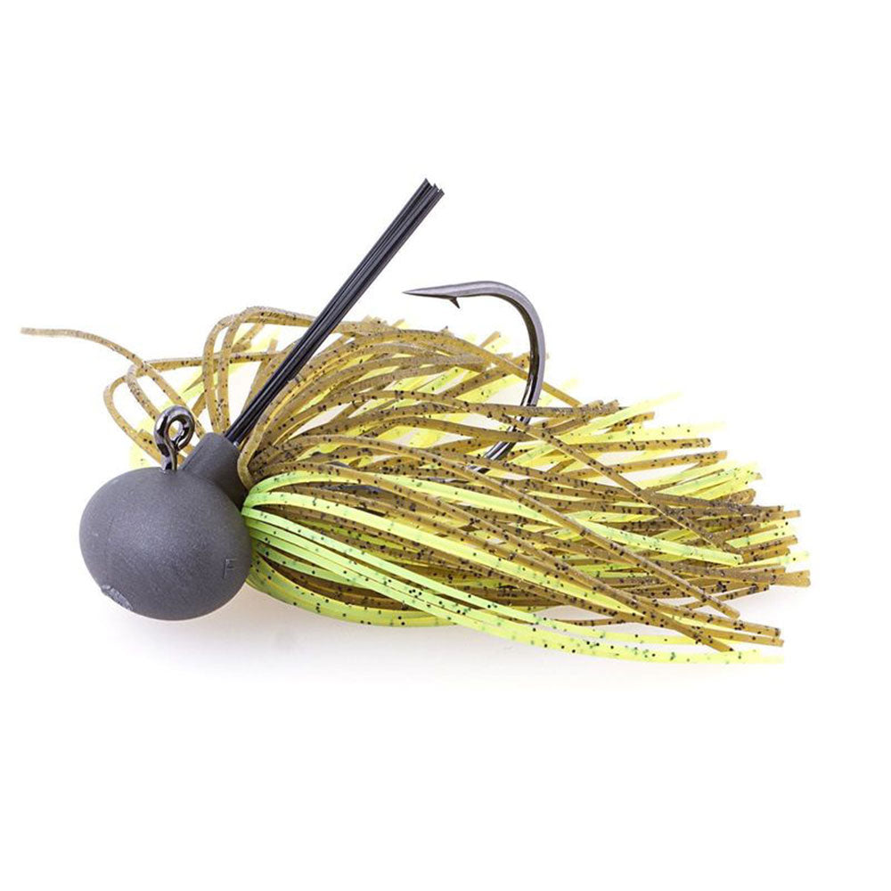 Keitech Tungsten Rubber Jig Model II 11 g 38 oz Green Pumpkin Chartreuse