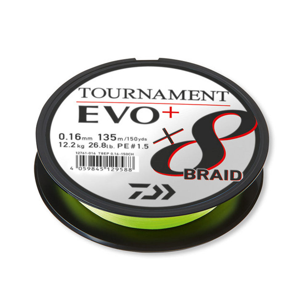 Daiwa Tournament x8 Evo 135 m Chartreuse 10,2 kg 0,14 mm