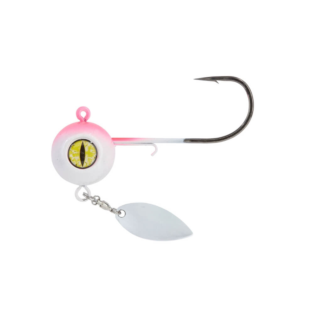 Balzer Valhall Bomb Jighead Heilbutt-Großdorsch Jighead mit Spinnerblatt Pink