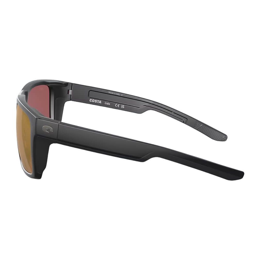 Costa Del Mar Lido (06S9104) 580G / Polarisationsbrille Matte Black / Gold Side