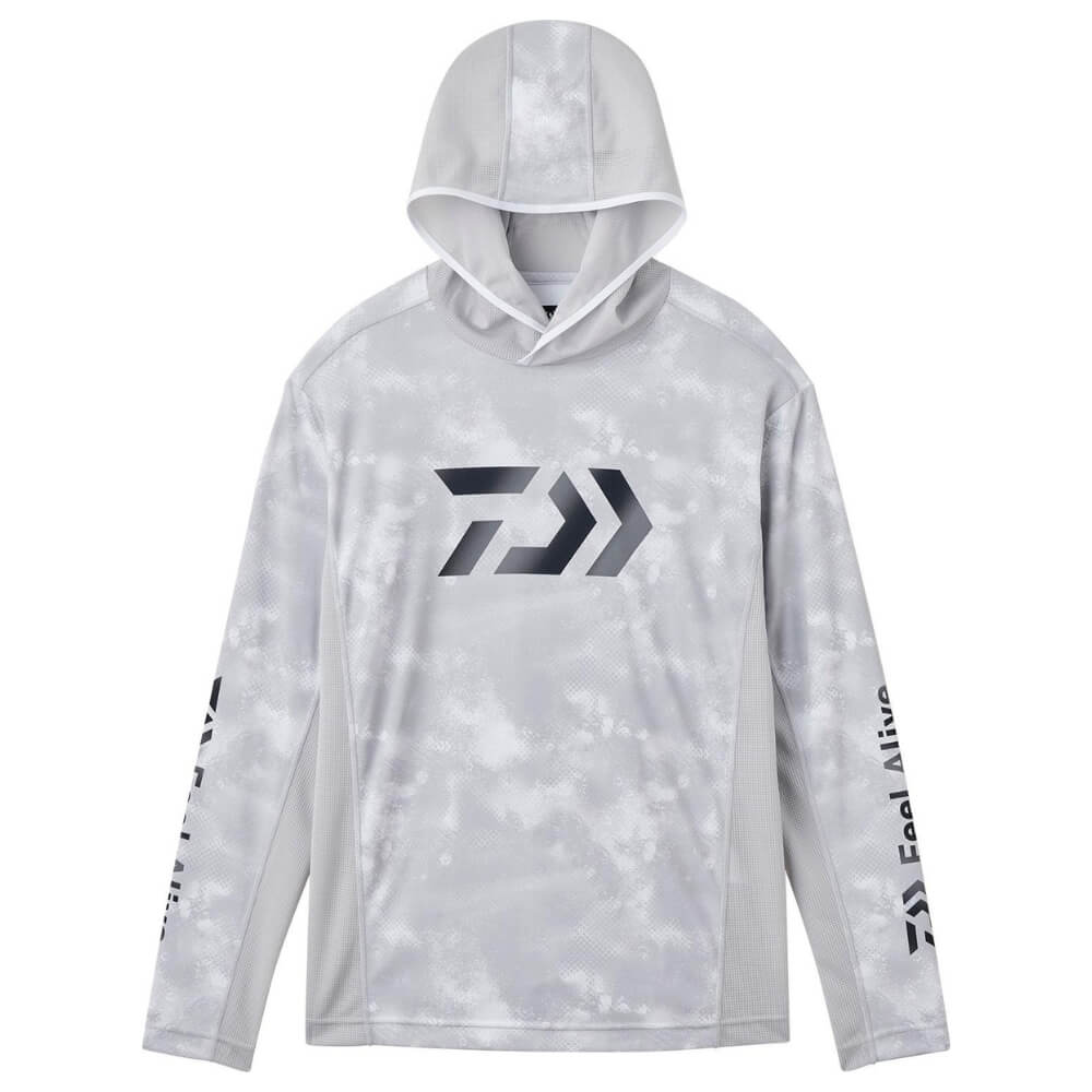 Daiwa Boat Game Hoodie Shirt White Haze Camo