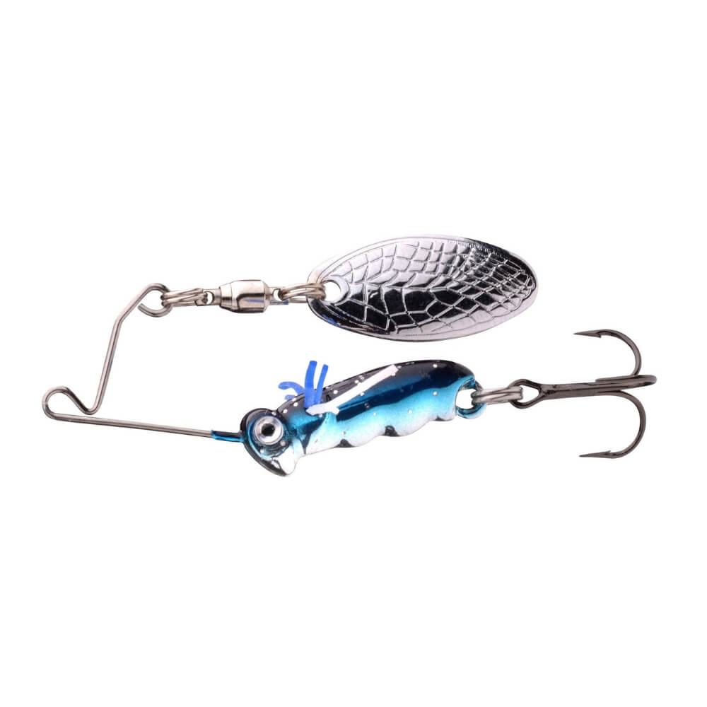 Spro Larva Micro Spinnerbait 4 cm / 7 g / Drillingshaken Chrome Blue